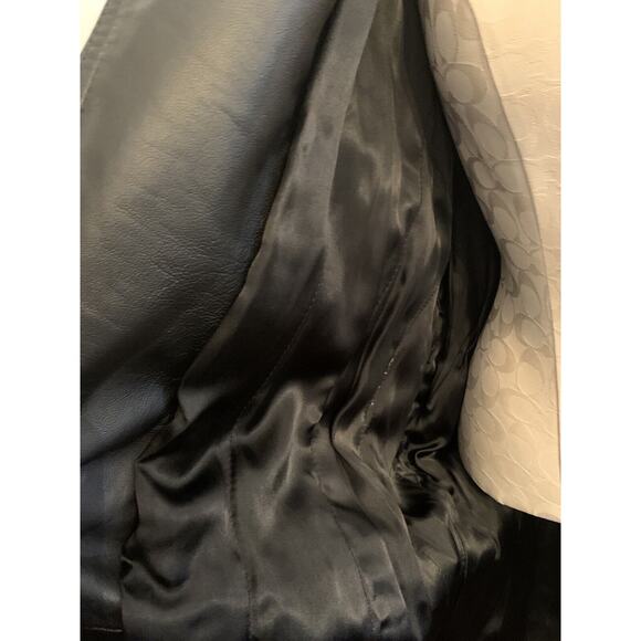 Medium Pelle Moda Women's Vintage 49" Long Leather Insulated Overcoat Belted - Picture 7 of 11